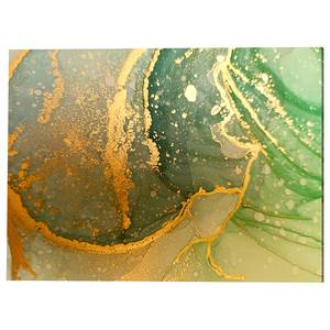 Metallbild Kelly Green Marble Art 30 x 40 x 0.5 cm