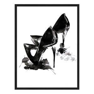 Quadro Black Leather High Heels Faggio massello / Vetro acrilico - Nero