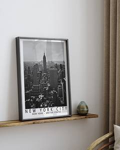 Quadro New York City Black & White Faggio massello / Vetro acrilico - Nero