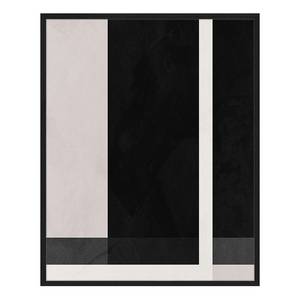 Quadro Geometrical B&W Faggio massello / Vetro acrilico - Nero - 42 x 52 cm