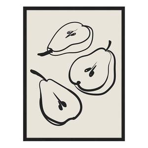 Tableau déco Pears Hêtre massif / Plexiglas - Noir - 32 x 42 cm