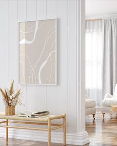 Bild Abstract Neutral Buche Massiv / Acrylglas - Weiß - 73 x 93 cm