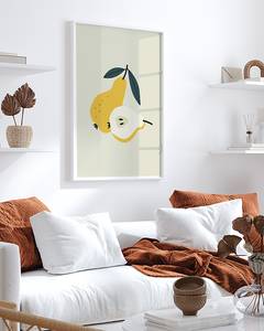 Quadro The Pear Faggio massello / Vetro acrilico - Bianco - 63 x 83 cm