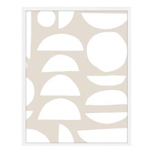 Tableau déco Abstract Neutral Hêtre massif / Plexiglas - Blanc - 73 x 93 cm