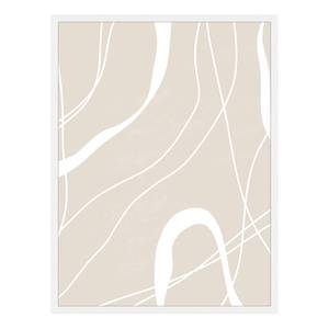 Quadro Neutral Abstract Faggio massello / Vetro acrilico - Bianco - 63 x 83 cm