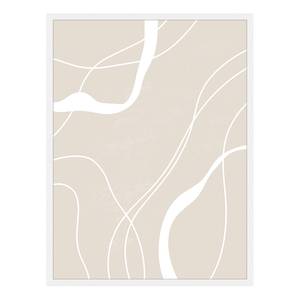 Quadro Abstract Neutral Faggio massello / Vetro acrilico - Bianco - 63 x 83 cm