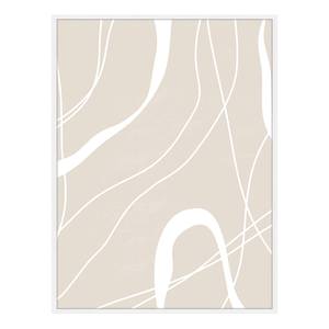 Tableau déco Neutral Abstract Hêtre massif / Plexiglas - Blanc - 32 x 42 cm