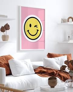 Bild Winking Face Buche Massiv / Acrylglas - Weiß - 63 x 83 cm