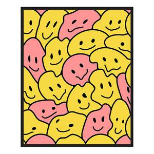 Bild Funny Crazy Smiles Buche Massiv / Acrylglas - Schwarz - 42 x 52 cm