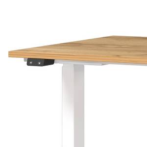 In hoogte verstelbaar bureau Jet Eikenhouten look/wit - Breedte: 140 cm