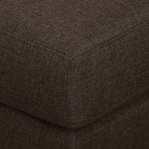 Ecksofa MAISON 1-Sitzer mit Longchair Webstoff Inas: Braun - Longchair davorstehend links