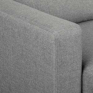 Ecksofa MAISON 1-Sitzer mit Longchair Webstoff Inas: Platin - Longchair davorstehend rechts