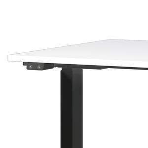 Bureau réglable en hauteur Jet Blanc / Noir - Largeur : 120 cm