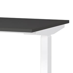 Bureau réglable en hauteur Jet Gris gaphite / Blanc - Largeur : 120 cm