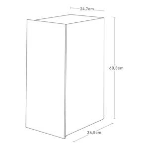 Konsolenschrank Tower Esche Teilmassiv / Stahl - Weiß