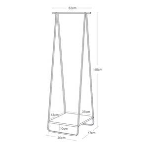 Stand appendiabiti Tower Rack Frassino parzialmente massello / Acciaio - Bianco