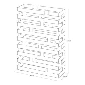Portaombrelli Brick Acciaio / Silicone - Nero - 30 x 10 cm