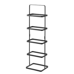 Schuhregal Tower Rack Stahl - Schwarz - 22 x 78 cm