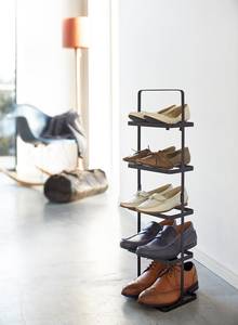 Schoenenrek Tower Rack staal - Zwart - 22 x 78 cm