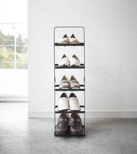 Étagère à chaussures Tower Rack Acier - Noir - 22 x 78 cm