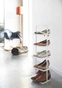 Étagère à chaussures Tower Rack Acier - Blanc - 22 x 78 cm