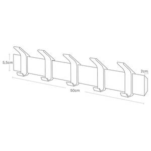 Garderobenleiste Rin Esche Teilmassiv / Aluminium - Schwarz