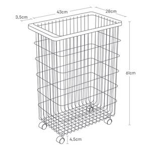 Wasmand Tower staal - Wit