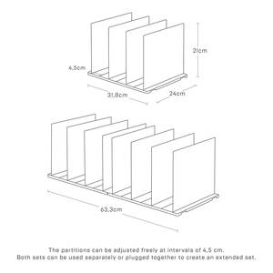 Set di 2 organizer per borse Materiale plastico - Bianco