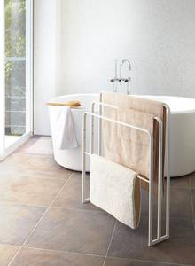 Porte-serviette de bain Tower Acier - Blanc