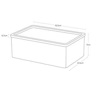 Boîte de rangement Rin Partiellement en frêne massif / Matière plastique - Blanc