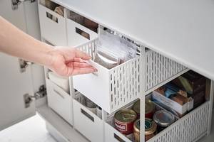 Étagère de cuisine Tower Basket Plastique - Blanc