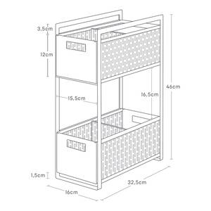 Mobile da cucina Tower Basket Materiale plastico - Bianco