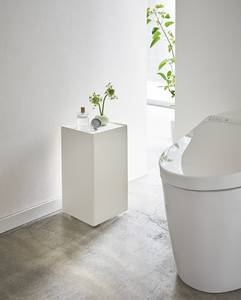 Porte-papier toilette Tower Caster Acier - Blanc