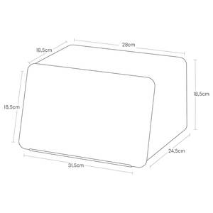 Contenitore per il pane Tower Bambù / Acciaio - Bianco