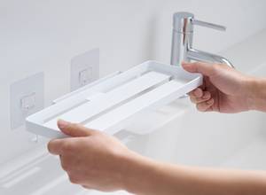 Étagère de salle de bain Tower Hook Acier / Matière plastique - Blanc