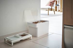 Contenitore cibo secco per animali Tower Materiale plastico - Bianco - 30 x 19 cm