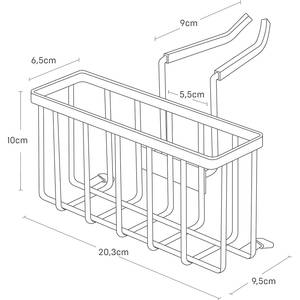 Organizer per lavandino Tower Acciaio / Materiale plastico - Bianco