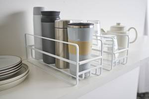 Küchenschrank Organizer Tower Mug Stahl - Weiß