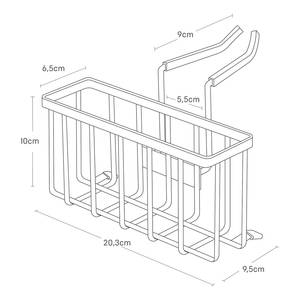 Organizer per lavandino Tower Acciaio / Materiale plastico - Nero