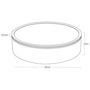 Aufbewahrungsdose Rin Rund Esche Teilmassiv / Stahl - Schwarz - Höhe: 6 cm