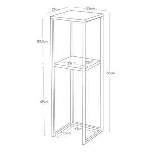 Étagère de salle de bain Tower Top Bambou / Acier - Blanc