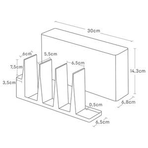 Portautensili Tower Acciaio / Materiale plastico - Nero