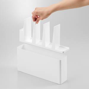 Portautensili Tower Acciaio / Materiale plastico - Bianco