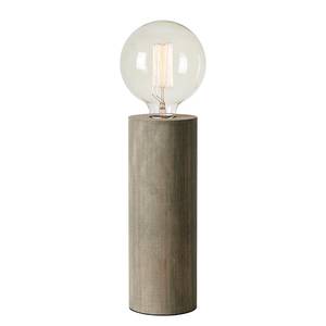 Lampada da tavolo Legna Massello di rovere- Grigio - 1 punto luce - Altezza: 28 cm