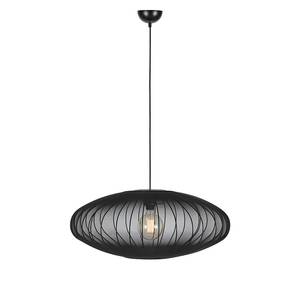 Hanglamp Florence ijzer/nylon - 1 lichtbron - Zwart - 75 x 31 cm