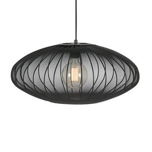 Lampada a sospensione Florence Nylon / Ferro - 1 punto luce - Nero - 60 x 26 cm