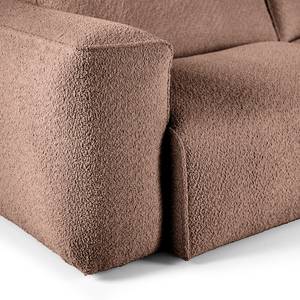 Ecksofa HUDSON 3-Sitzer mit Longchair Bouclé Stoff Bony: Mauve - Breite: 317 cm - Longchair davorstehend rechts