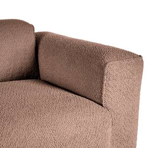 Ecksofa HUDSON 3-Sitzer mit Longchair Bouclé Stoff Bony: Mauve - Breite: 317 cm - Longchair davorstehend rechts