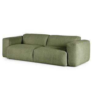 3-Sitzer Sofa HUDSON Bouclé Stoff Bony: Moosgrün