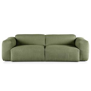 3-Sitzer Sofa HUDSON Bouclé Stoff Bony: Moosgrün